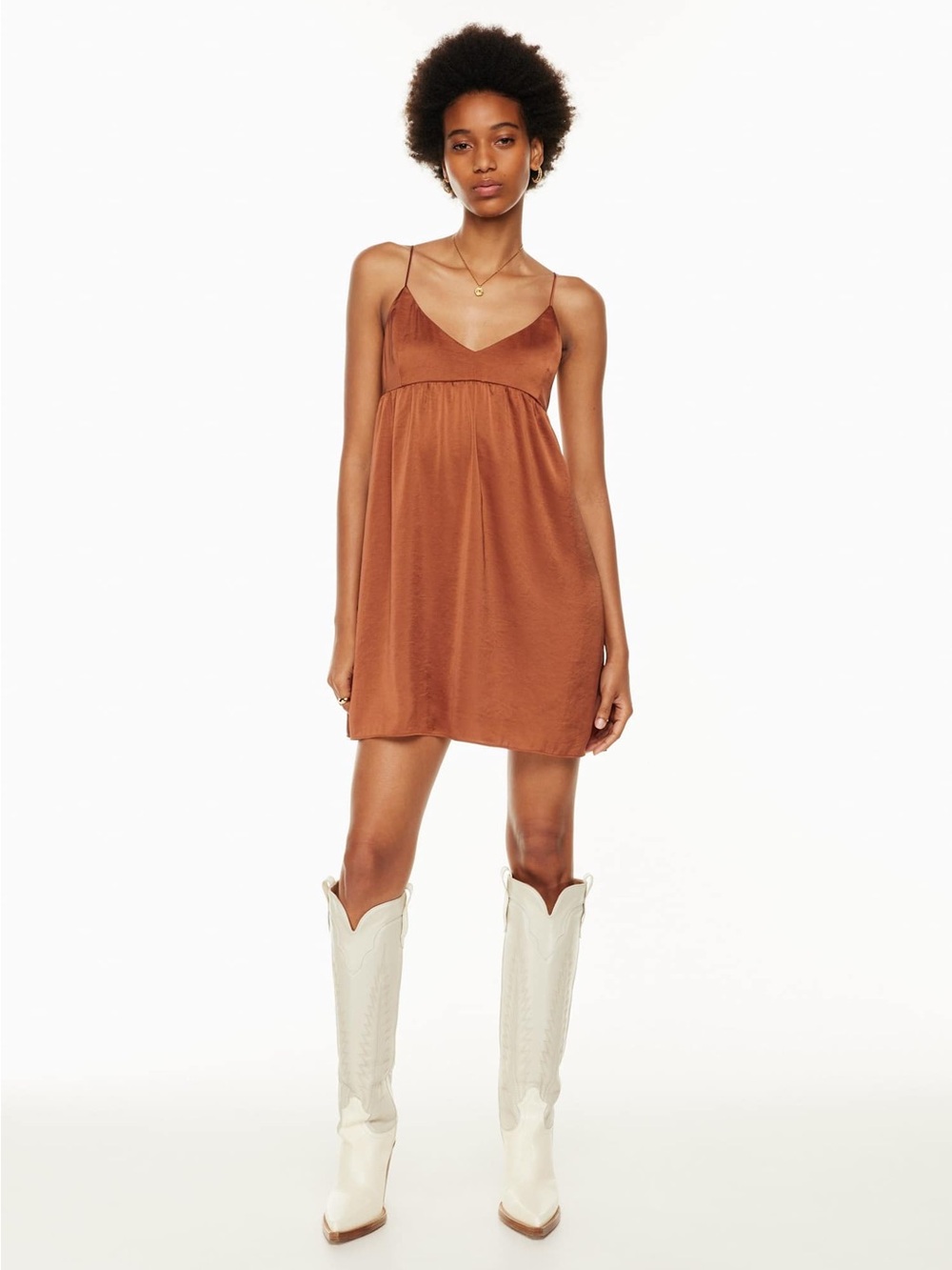 Aritzia Wilfred Lover Satin Mini Dress